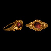 South East Asian Gold Ring with Scorpion Intaglio