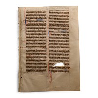 Medieval English Vellum Bible Manuscript Page