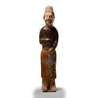 Chinese Tang Sancai Glazed Terracotta Standing Figure