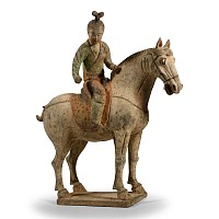 Chinese Tang Terracotta Horse and Rider