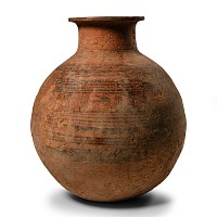 Large Western Asiatic Bichrome Terracotta Painted jar