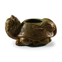 Han Style Bronze Vessel Depicting a Mythological Creature