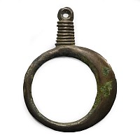 Large Bronze Age Lunar Circle Type Pendant