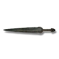 North-West Persian Bronze Short Sword with Mushroom Pommel