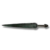North-West Persian Bronze Short Sword with Mushroom Pommel