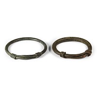 Western Asiatic Bronze Adjustable Torc Pair