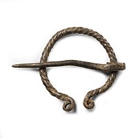 Viking Period Twister Silver Brooch with Pendant