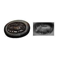 Sassanian Gemstone with Standing Bull