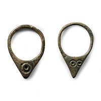 Western Asiatic Bronze Ring Pendant Pair