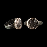 Medieval Silver Ring with Star