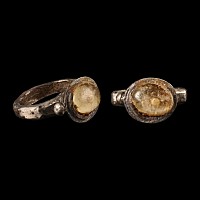 Sassanian Silver Ring with Gemstone