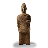Chinese Tang Terracotta Archer with Quiver at Side