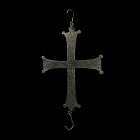 Huge Byzantine Hanging Bronze Lobed Cross