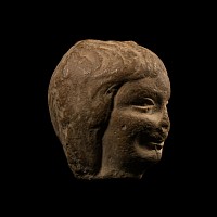 Roman Limestone Head of a Woman