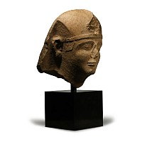 Monumental Egyptian Stone Head of a Pharaoh
