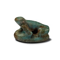 Egyptian Faience Frog Scarab