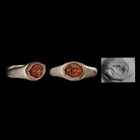 Roman Silver Ring with Bird Gemstone