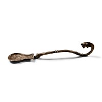 Roman Silver Spoon with Lion-Head Handle