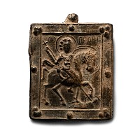 Byzantine Lead Icon with St George