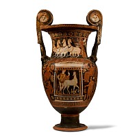 Monumental Apulian Red-Figure Volute Krater Attributed to the Licurgus Painter