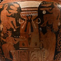 Monumental Apulian Red-Figure Volute Krater Attributed to the Licurgus Painter