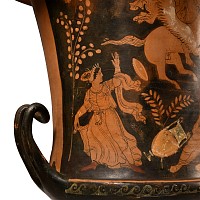 Monumental Greek Apulian Red-Figure Calyx-Krater