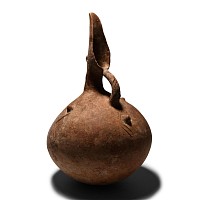 Cypriot Round-Bottomed Spouted Terracotta Jug