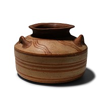Large Mycenaean Three-Handled Terracotta Alabastron