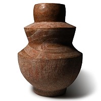 Large Ban Chiang Period Painted Stepped Terracotta Vase