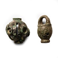 Western Asiatic Bronze Bead Pendant Group