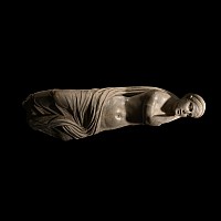 Life-Size Roman Marble Sleeping Girl from a Sarcophagus Lid