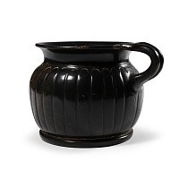 Greek Black-Glazed Ribbed Cup
