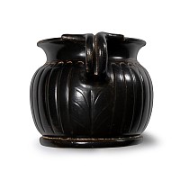 Greek Black-Glazed Ribbed Cup