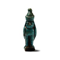 Large Egyptian Blue Glazed Horus Amulet