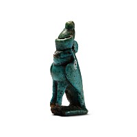 Large Egyptian Blue Glazed Horus Amulet