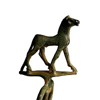 Mesopotamian Copper Double Rein Guide for a Chariot