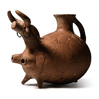 Amlash Horned Terracotta Rhyton