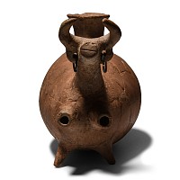 Amlash Horned Terracotta Rhyton