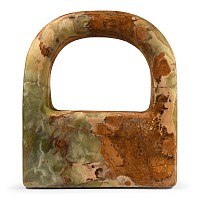 Large Bactrian Green Onyx 'Hand-Bag' Weight
