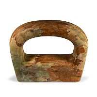 Large Bactrian Green Onyx 'Hand-Bag' Weight