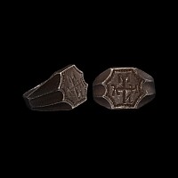 Silver Merchant's Ring with Monogram