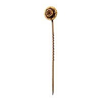 Tie Pin with Gold Finial with Pearls