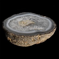 Natural History - Historic Cut and Polished Agate Geode Half