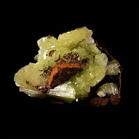 Natural History - Historic 'Mexico' Adamite Crystal Specimen