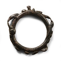 Roman Bronze Chariot Terret Ring with Animals