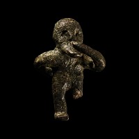 Roman Bronze Bearded Grotesque Statuette