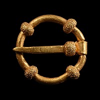 'The Boxted' Medieval Gold Annular Brooch with Granulated Knops