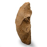 Large Stone Age Knapped Grey Stone Crescent-Shaped Cleaver