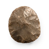 Stone Age Knapped Ovate Grey Flint Handaxe