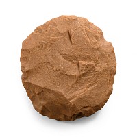 Large Stone Age Knapped Ovate Chert Handaxe